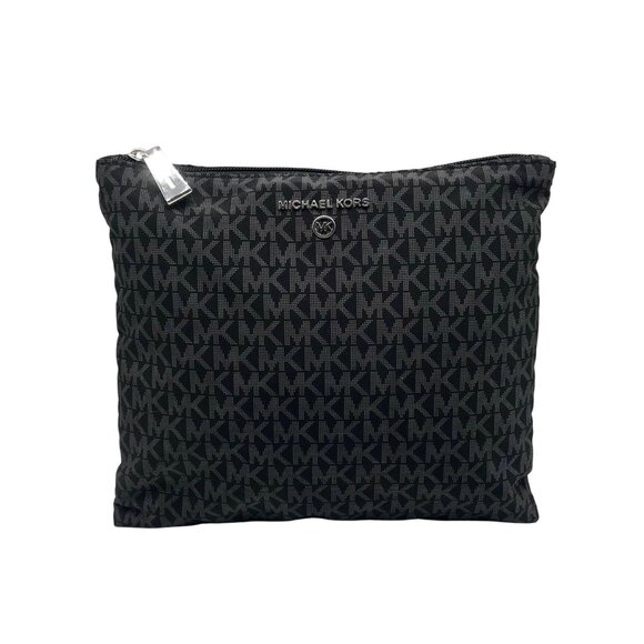 Michael Kors Handbags - Michael Kors Black Signature Monogram Logo Jet Set Travel Pouch